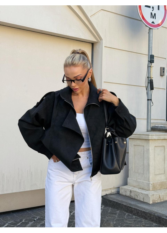 Оверсайз-бомбер ЛЕОН із фактурного нубуку 1240