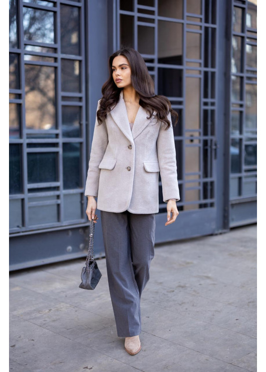 ПАЛЬТО-ЖАКЕТ ЛОНДОН АЛЬПАКА ВІЛЬНОГО КРОЮ 1166