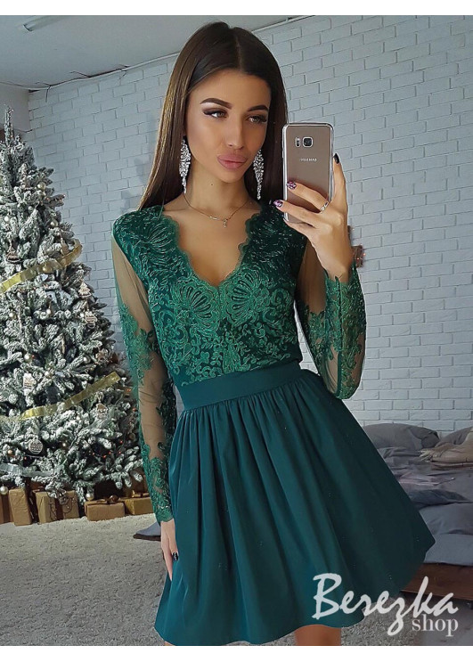 Сукня міні з мереживним верхом Ляля