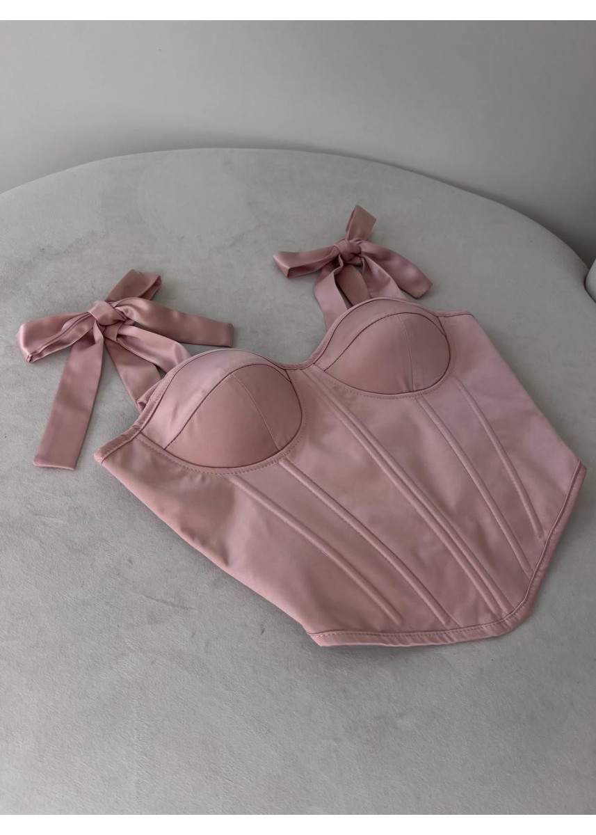 Атласний корсет з атласними брителями