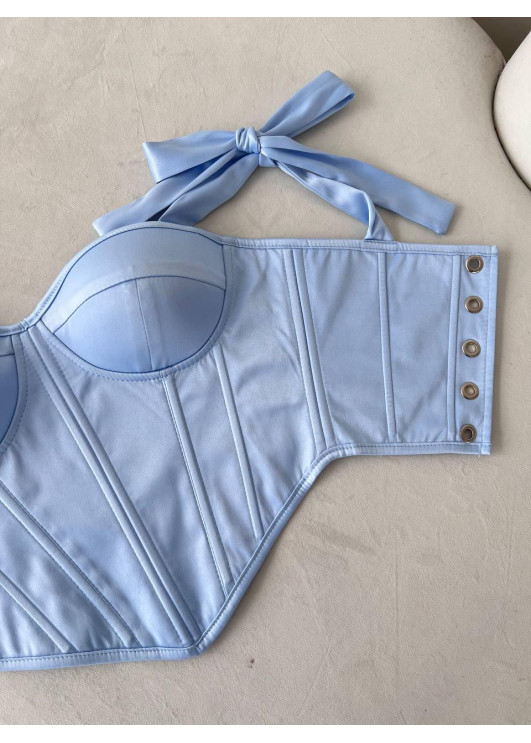 Атласний корсет з атласними брителями