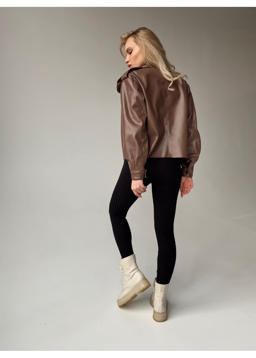 Шкіряна oversize курточка