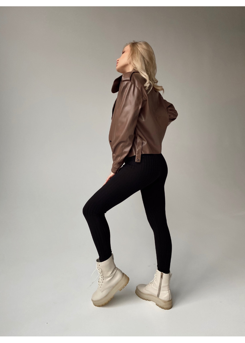Шкіряна oversize курточка