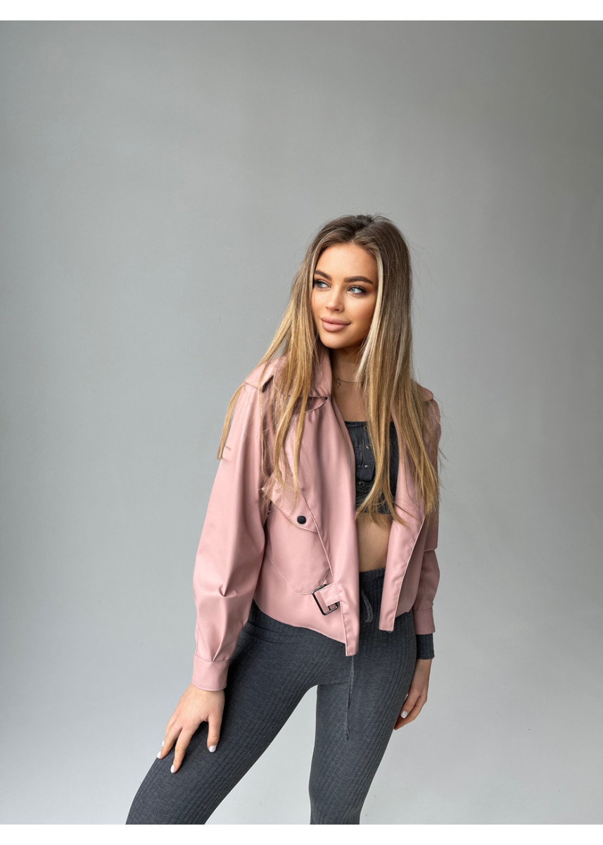 Шкіряна oversize курточка